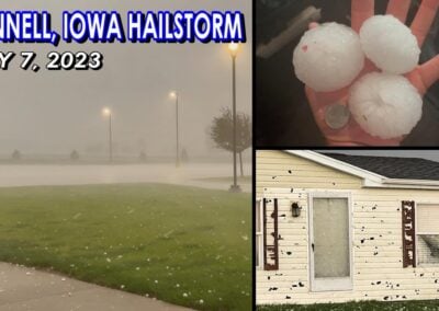 DESTRUCTIVE Wind and Hail Shreds Grinnell, Iowa (May 7, 2023) {Adam}