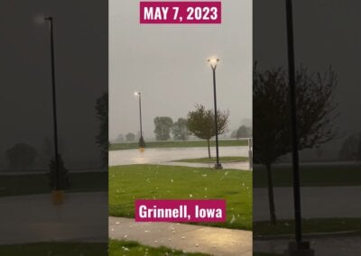 Grinnell, Iowa Blasted by Hail and High Winds #SHORTS