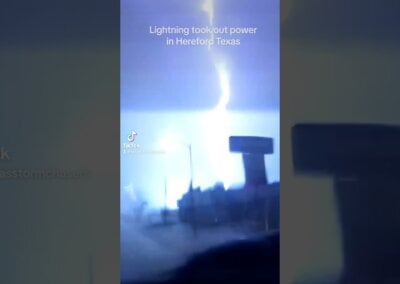 Intense CG Lightning in Texas #shorts