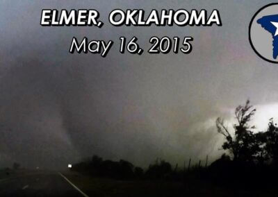 Large and Scary Tornado in Elmer, Oklahoma on May 16, 2015 (FULL)