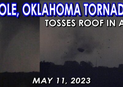 May 11, 2023 • Cole, Oklahoma Tornado Tosses Roof into Air {S}