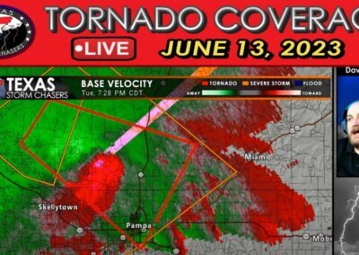 June 13, 2023 LIVE Texas Tornado Warning Coverage (Pampa Area)