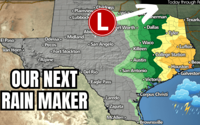Rain & Storm chances Wednesday Night & Thursday across East Texas