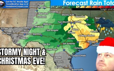 Thunderstorms Tonight & Christmas Eve for eastern 75% of Texas