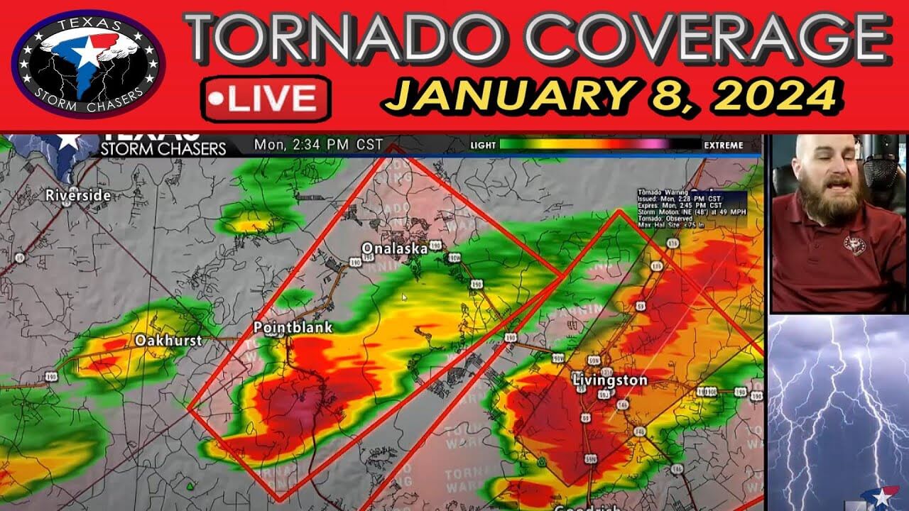 January 8, 2024 LIVE Texas Blizzard & Tornado Coverage {DA}
