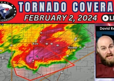 February 2, 2024 LIVE Texas Tornado Warning Coverage (Sagerton)