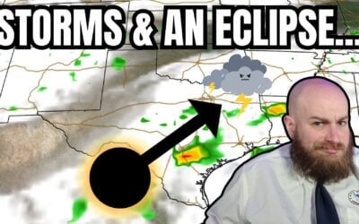 Eclipse And Severe Storms in Texas On Monday
