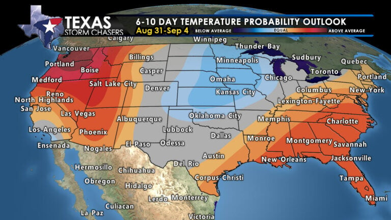 During the last days of August and the first week of September, temperatures on the American coast are above average. However, the plains and the Great Lakes can be stormier, which can temper temperatures.