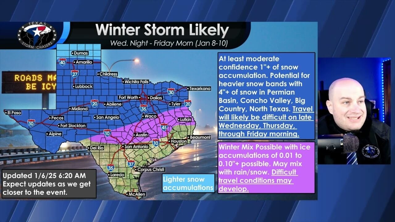 Snow Forecast Winter Storm To Hit Texas On Thursday