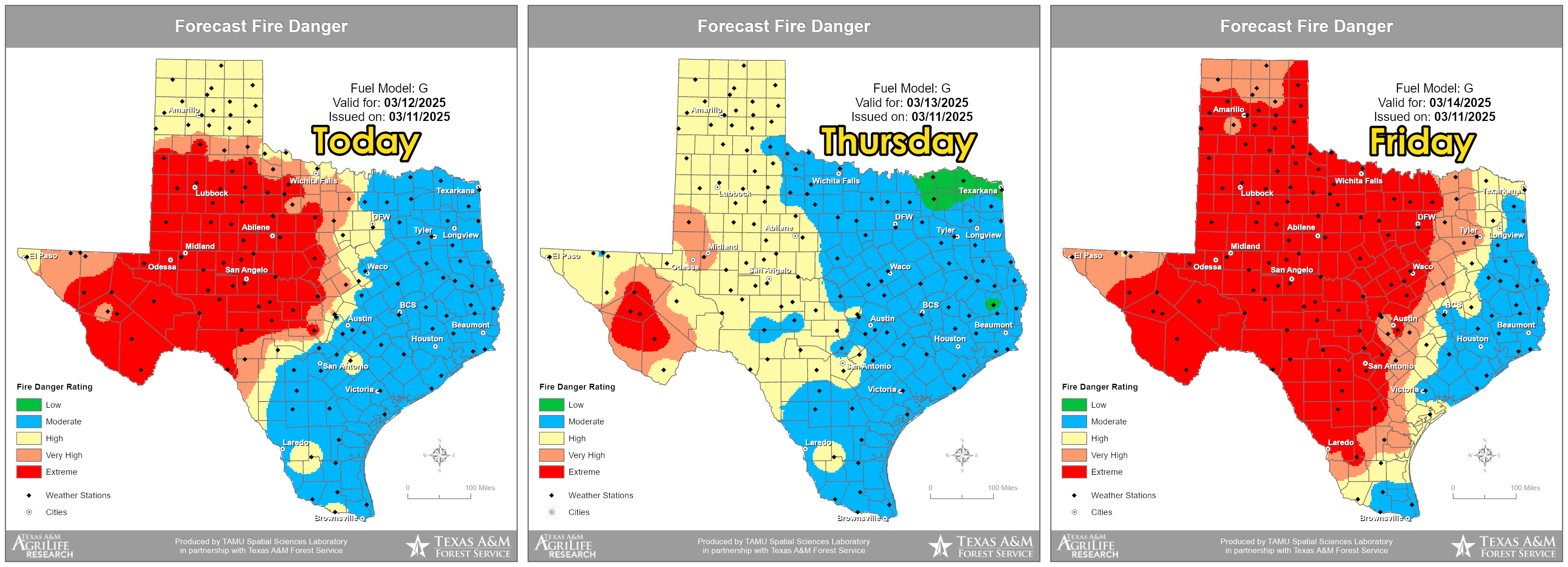 Texas Wildfires Return as Storm Threat Looms