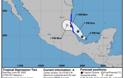 Tropical Depression Two Forms in the Bay of Campeche – Mexico Landfall Expected