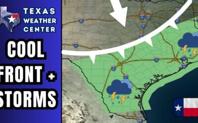 Storms and Cooler Weather as Texas Cold Front Pushes South