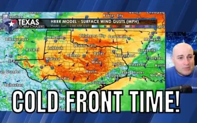 Texas Cold Front Slams South Tonight: Strong Winds, Falling Temperatures, and a Few Evening Storms